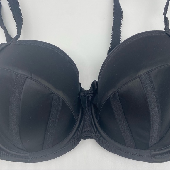 PARFAIT CHARLOTTE UNDERWIRE PADDED BRA with tuxedo bow in BLACK size 32DD NEW - Picture 3 of 6